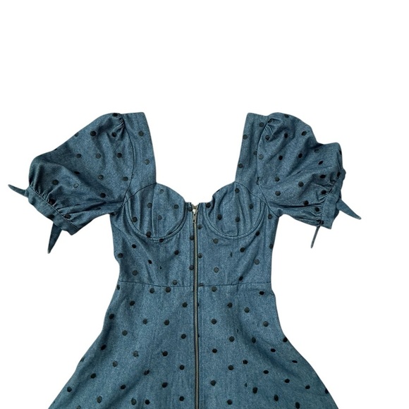 TulaRosa Dara Dress in Denim Blue Mini Dress Size Small - Picture 2 of 11